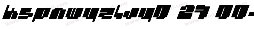 KSPNWYZLJY0 27 00字体转换